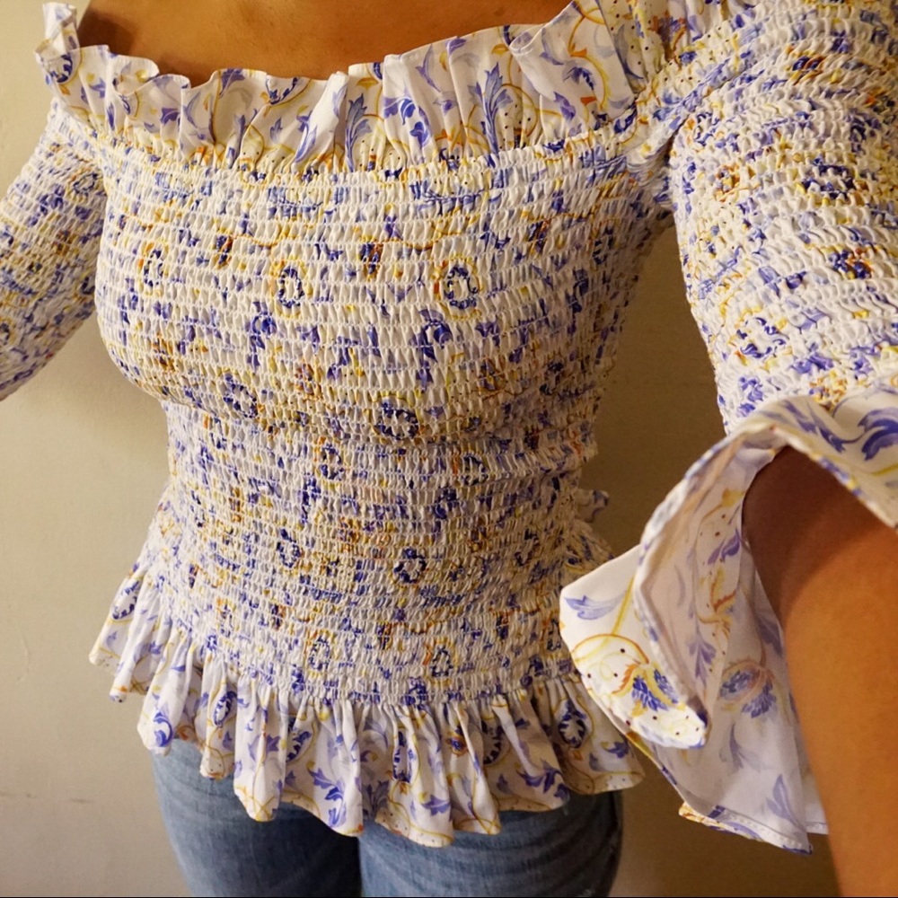 Caroline Costas Calida floral print blouse